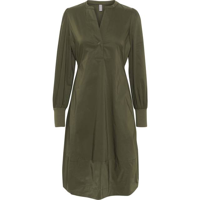 Women's ribbed dress CULTURE Antoinett - Vert