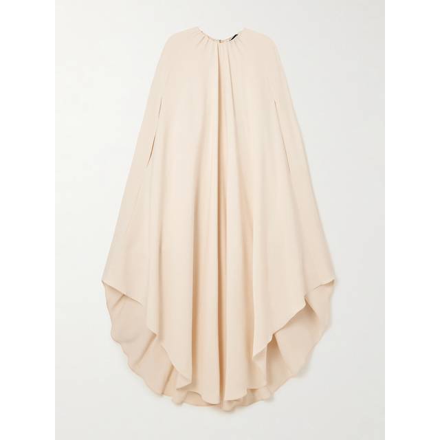 Tom Ford Asymmetric silk-blend cady kaftan - white (UK 6)