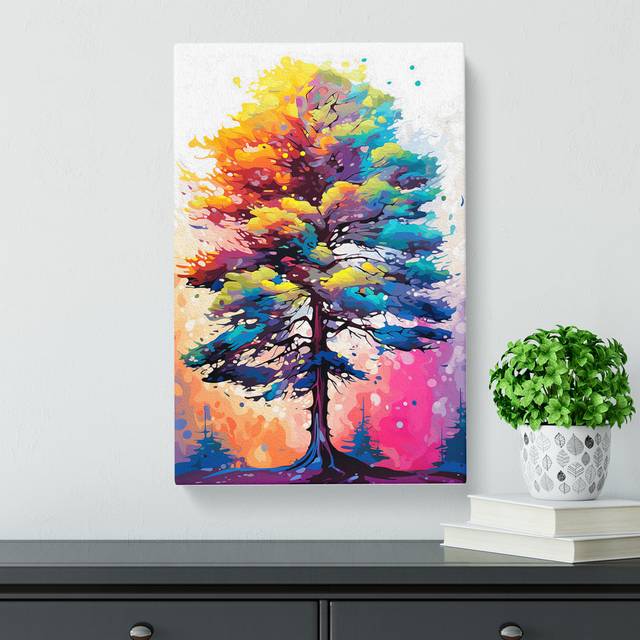 Pine Tree Pop - Wrapped Canvas Art Prints (50cm H x 35cm W x 3cm D)