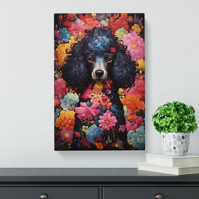 Poodle Expressionism - Wrapped Canvas Art Prints (76cm H x 50cm W x 3cm D)