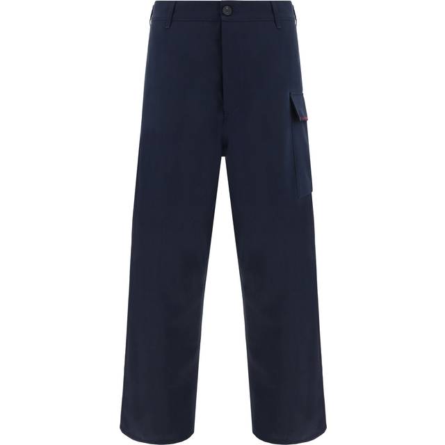 Marni Navy Tropical Wool Trousers - 00B99 BLUBLACK - IT 54