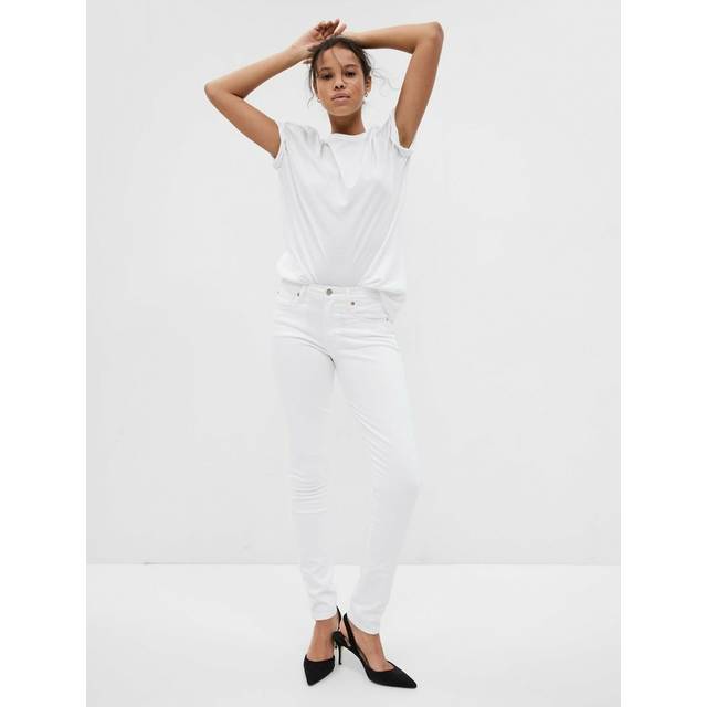 Pants GAP Denim Pants Skinny - Mid Rise Optic White W35 (W35)