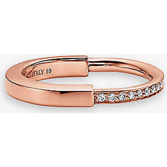 Tiffany & Co Womens Rose Gold Lock 18ct Rose-gold Ring 9.5 - ROSE GOLD