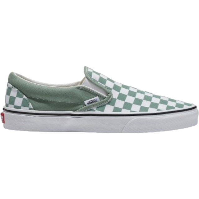 Vans Classic – Colour Theory – Ljusgröna, schackrutiga sneakers i loaferstil-Grön/a