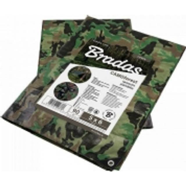 Tarpaulin Bradas camouflage tarpaulin CAMOforest 1.5 x2.4m 90g