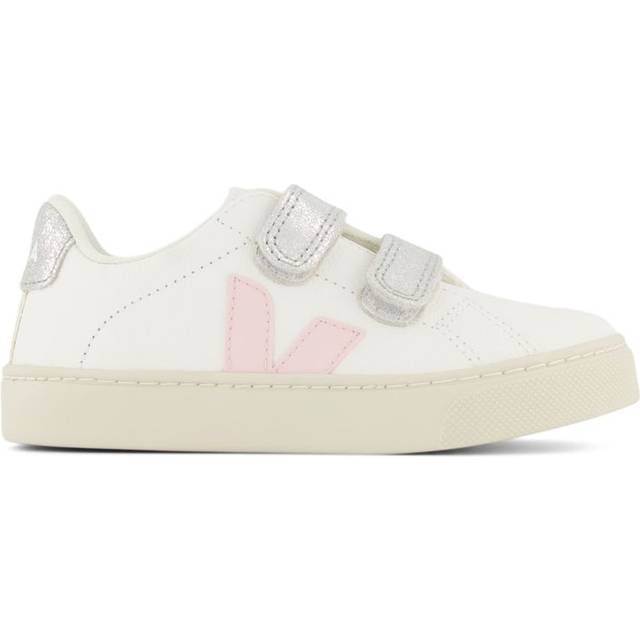 Veja Girls White & Pink Leather Esplar Trainers - 29