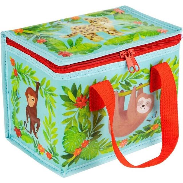 Blue & Green Happy Sloth Jungle Children's Lunch Cool Bag