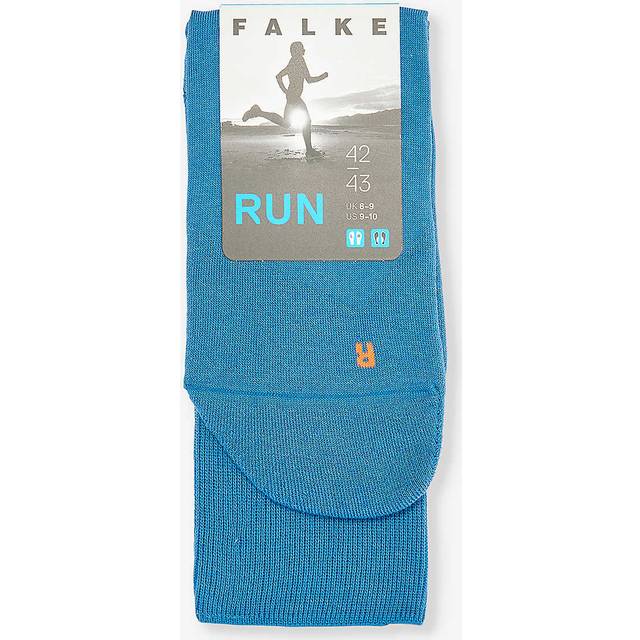 Falke Mens Utical Run Logo-print Cotton-blend Knitted Socks 11-13 - NAUTICAL