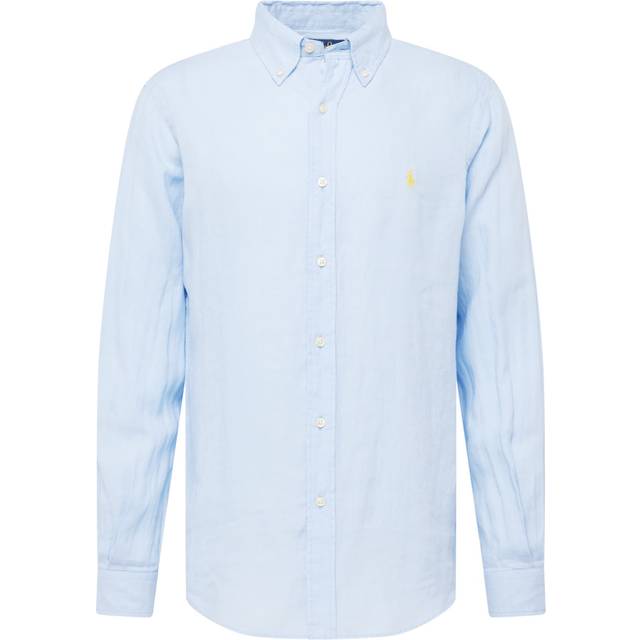 Ralph Lauren, Skjorta, Herr, S, Linne, Klarblå Linneskjorta med Knappar - blue (S)