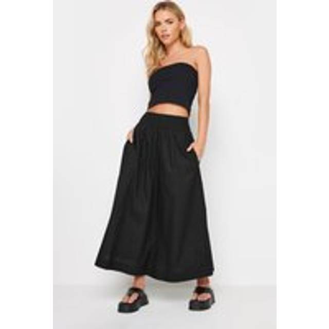 Pixiegirl Black Poplin Maxi Skirt 18 Pixiegirl | Petite Women's Maxi Skirts
