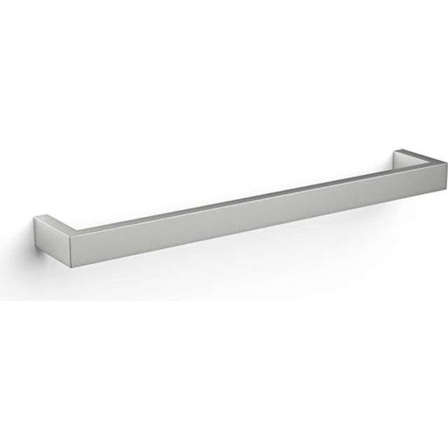Towelrads Elcot Single Towel Bar Close Ended , 23W - Brushed Stainless Steel, Silver