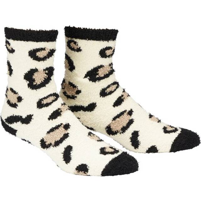 Damella Fluffy Socks - Leopard - Strl 35/38
