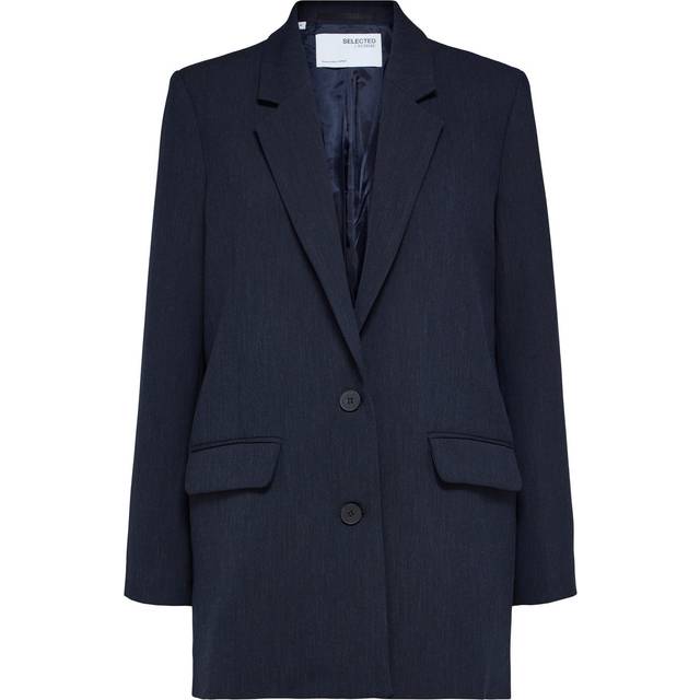 SELECTED FEMME Slfrita Ls Relaxed Blazer D Sap Mel Noos |Marinblå |38