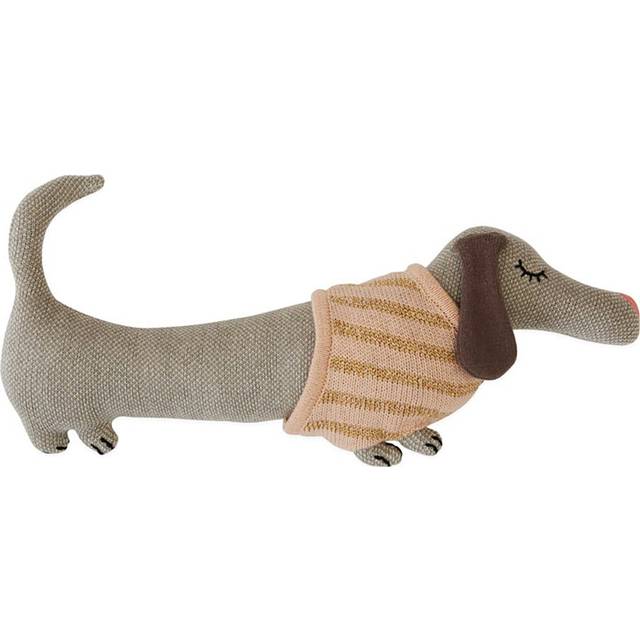 OYOY MINI Darling Cushion Baby Daisy Dog - Teddybjörnar Från Magasin - Light Grey / Rose (One Size)
