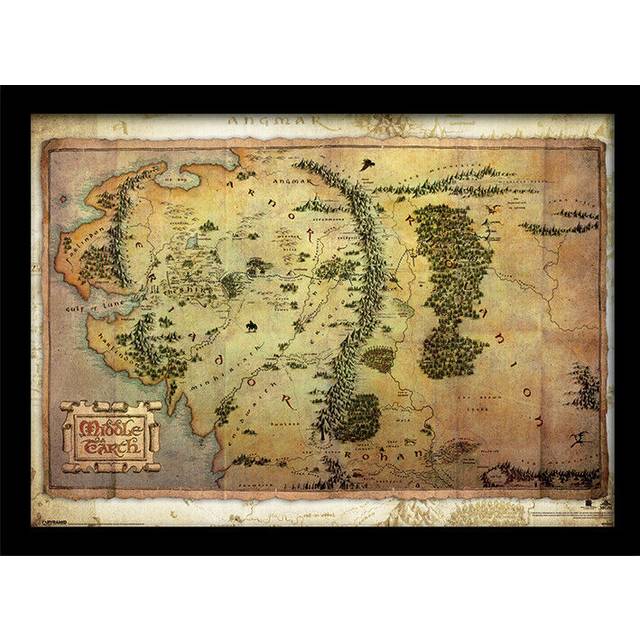 The Hobbit  (Journey Map) Framed 30 x 40cm Print