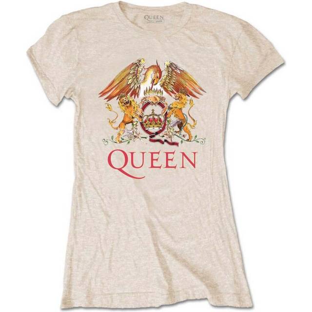 (X-Large) Queen 'Classic Crest' (Sand) Womens Fitted T-Shirt