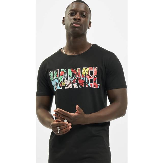 Merchcode MC Marvel Logo Character Tee Black / S T-shirt