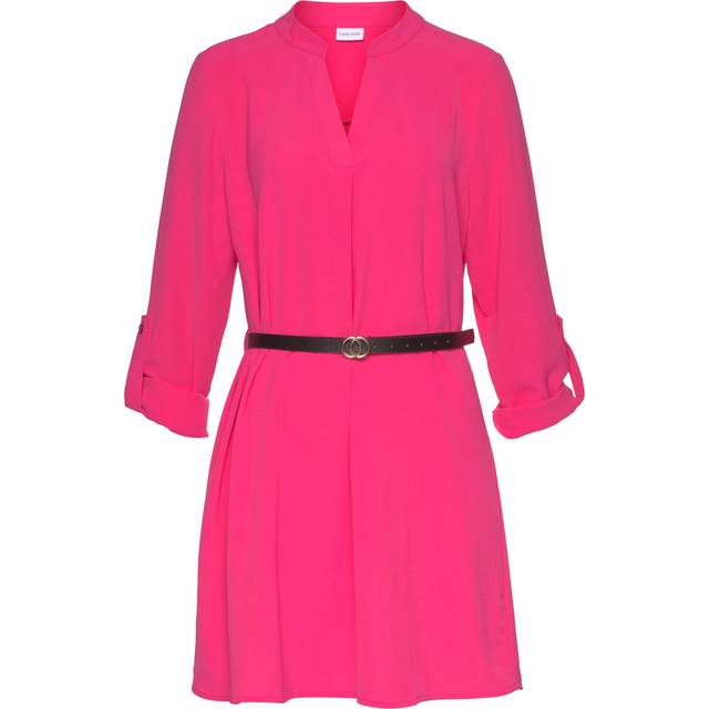LASCANA Belted Longline Blouse - Pink