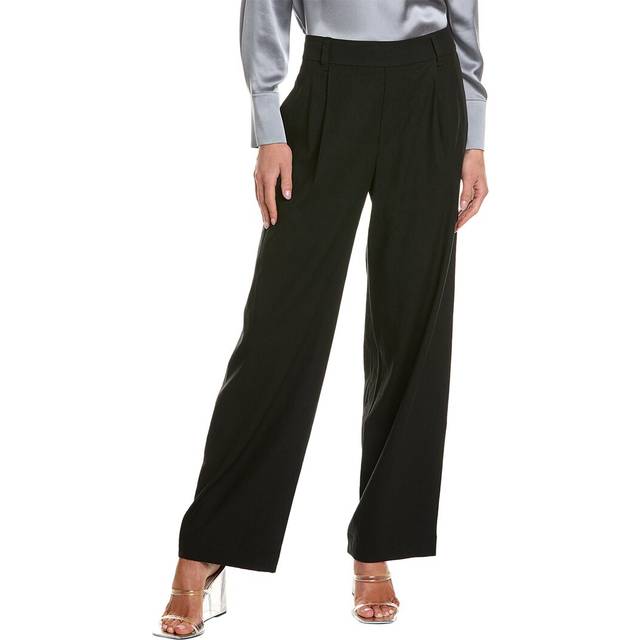 Vince Straight Leg Pull-On Linen-Blend Pant