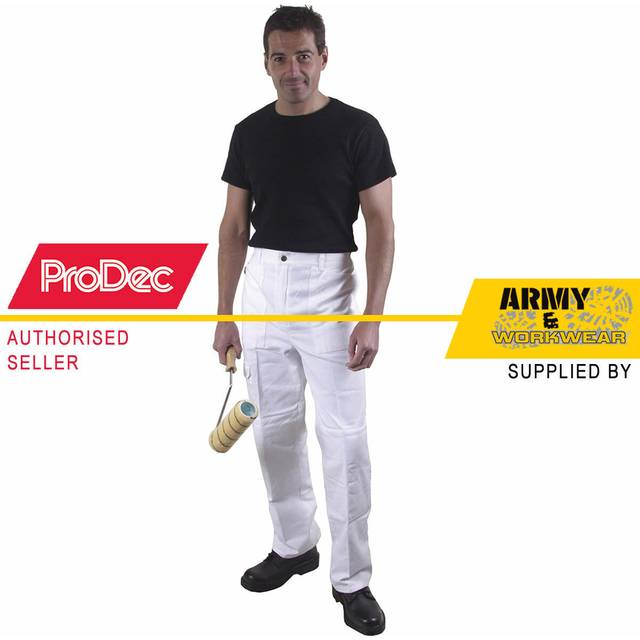 White painters trousers pants cotton mens decorating decorate work elasticated