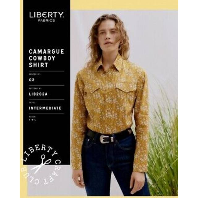 Liberty London Sewing Pattern Camargue Cowboy Shirt Women S-M-L