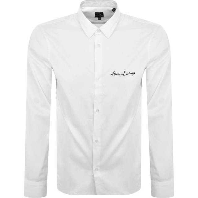 Armani Exchange for man. 8NZC99ZN10Z1116 Classic Shirt white (S), Casual, Cotton, Long sleeve
