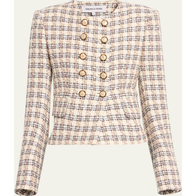 Veronica Beard Bentley checked tweed jacket - white (UK 18)