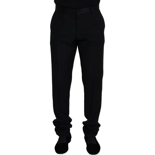 Dolce & Gabbana Black Wool Chino Formal Pants - IT54 | XL