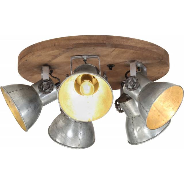 (silver, round ceiling lamp 5 shades Pcs) vidaXL Industrial Wall Lamp Hallway Bedside Light Ceiling Lamp Hanging Light