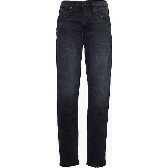 Purple Brand Mens Black Supernova Brand-patch Straight-leg Stretch-denim Jeans 38 - BLACK