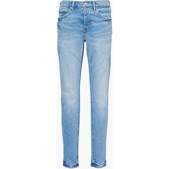 Purple Brand Mens Lt Indigo Vintage Abrasions Faded-wash Slim-leg Denim Jeans 29 - LT INDIGO