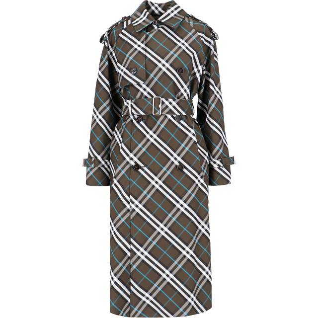 Check Pattern Trench Coat