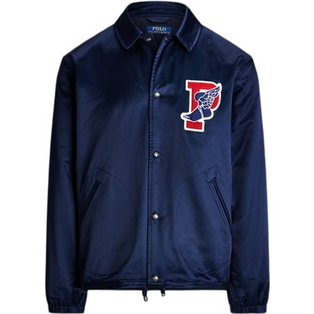 Polo Ralph Lauren Vintage Varsity Cotton-Blend Satin Jacket - XL - Blue