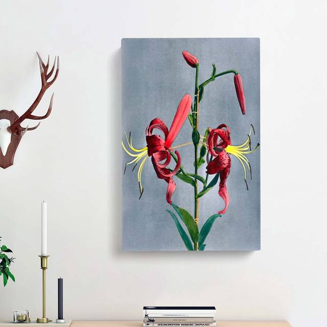 Pink Lilies by Kazumasa Ogawa - Wrapped Canvas Painting Print (76cm H x 50cm W x 3cm D)
