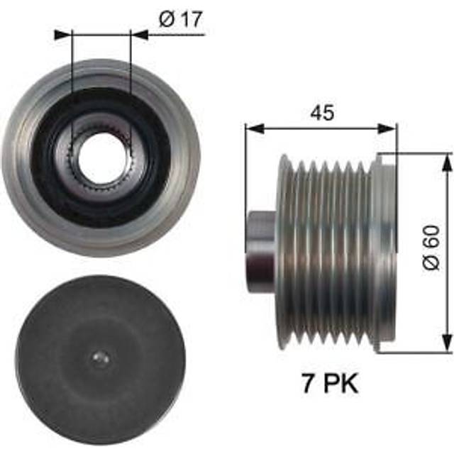 Gates OAP7136 Over Running Alternator Pulley