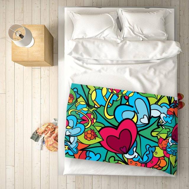 Dania Hippie Psychedelic Throw - Green (100cm W X 150cm L)
