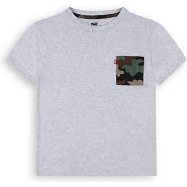 T shirt med ficka i avslappnad passform med kamouflagemönster - Grå / Light Grayheather - 12A