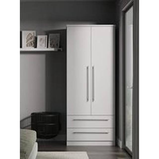 Swift Oxford Ready Assembled Oxford 2 Door, 2 Drawer Wardrobe - Grey