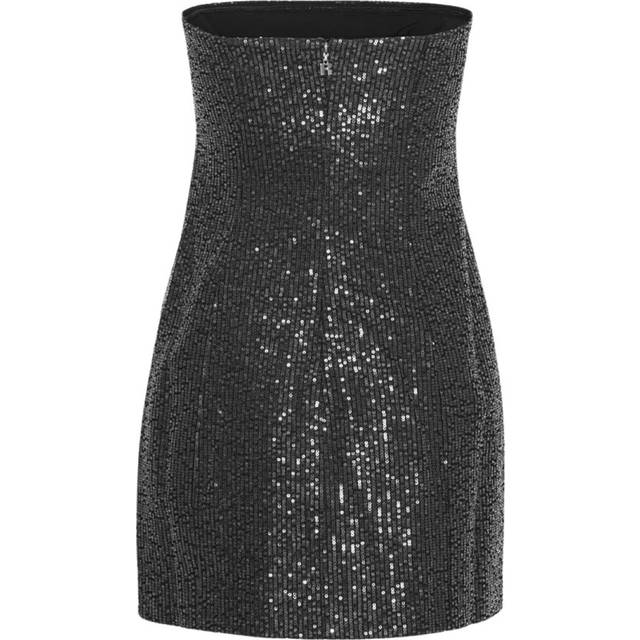 Robe courte à sequins - Noir - 38