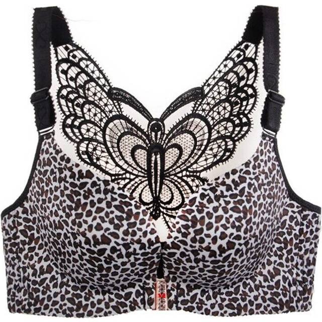 (  Silver leopard,   36D) Secrets Comfort Rose Bra Floral Secrets No Wire Bra