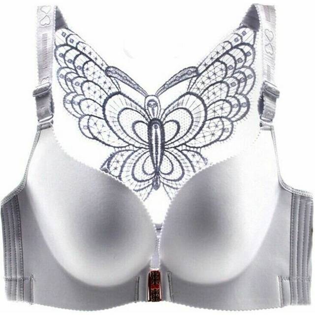 (  Silver grey,   44E) Secrets Comfort Rose Bra Floral Secrets No Wire Bra