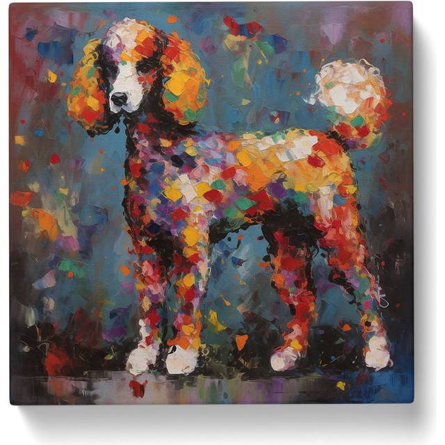Poodle Abstract Expressionism - No Frame Art Prints (35cm H x 35cm W x 3cm D)