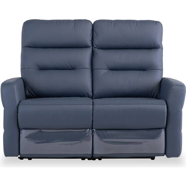 Harlem Leather Electric Reclining 2 Seater Sofa | Blue Grey | Roseland