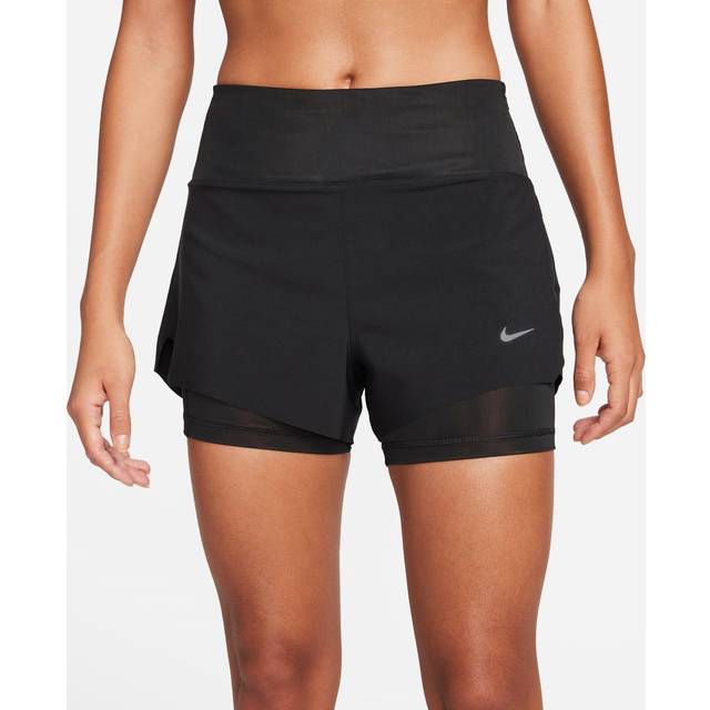 Nike Dri Fit Swift Mid Rise 3 2 In 1 Shorts - Sort