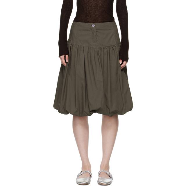 Paloma Wool Khaki Globo Midi Skirt - 248 Khaki - IT 40