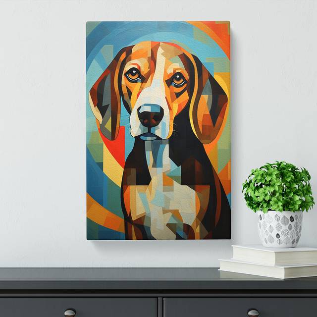 Beagle Deco No.3 - Print (60cm H x 40cm W x 3cm D)