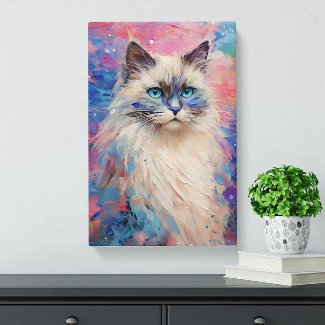 Ragdoll Cat Impressionism No.2 - No Frame Art Prints (60cm H x 40cm W x 3cm D)