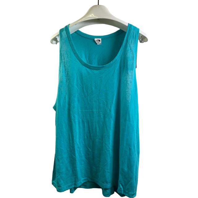 The north face women performance/training burn out activewear tank top, blue, xl