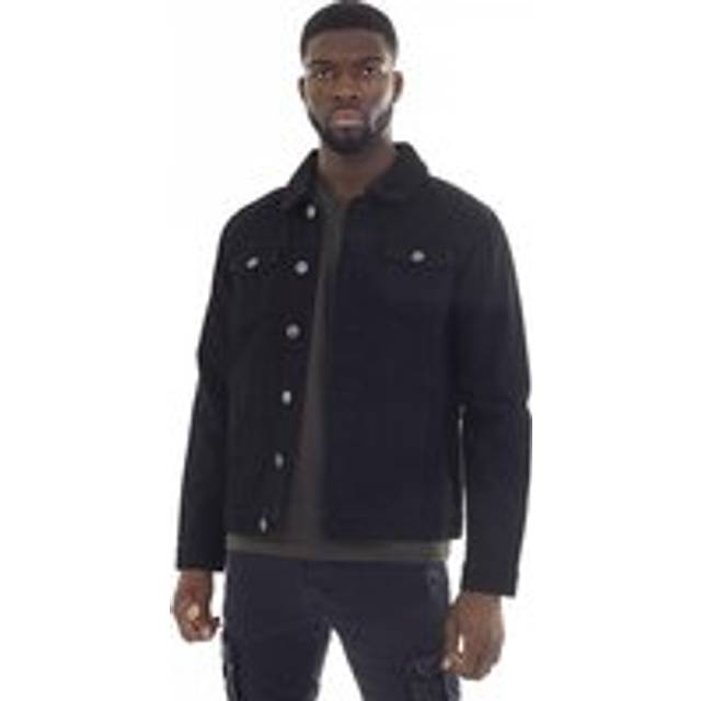 Borg Collar Jacket - Black - Medium - Brave Soul