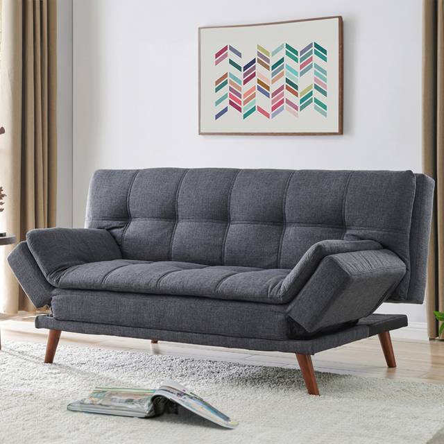 Home Detail Duncan 2 Seater Dark Grey Fabric Sofa Bed - Double